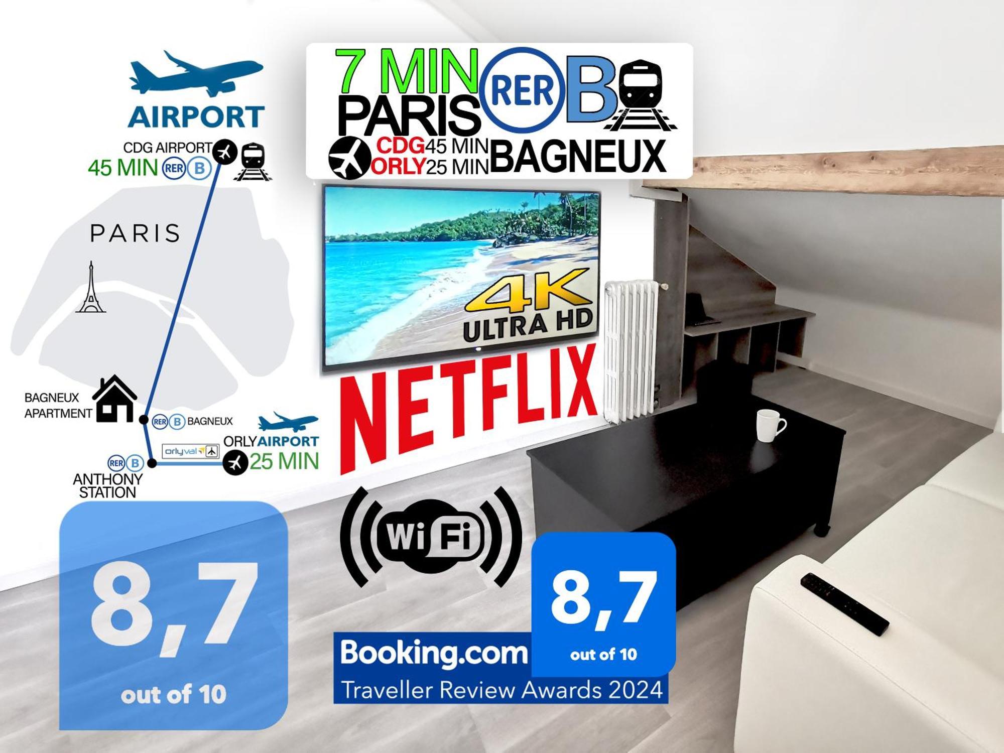 Bagneux Paris Confort Netflix Rer B Екстериор снимка